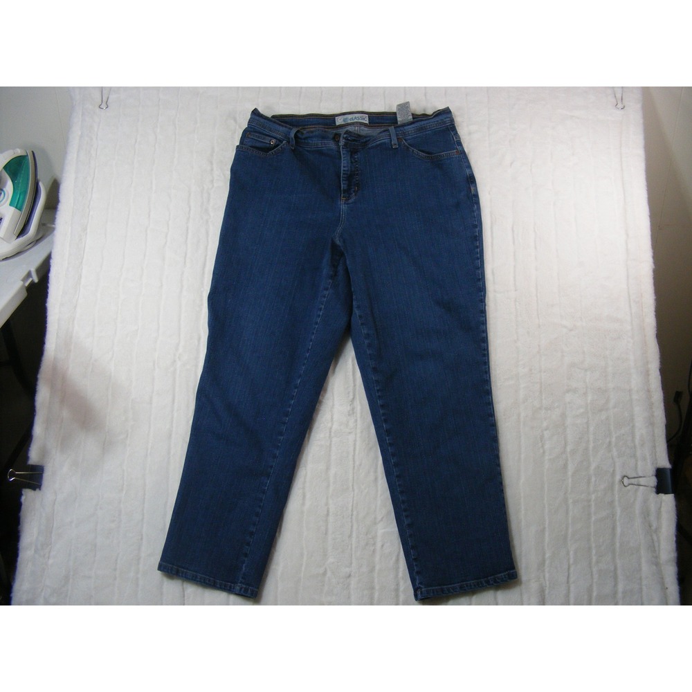 Faded Glory Jeans Womens 18W Pet Blue Excellent Classic Straight Leg Stretch